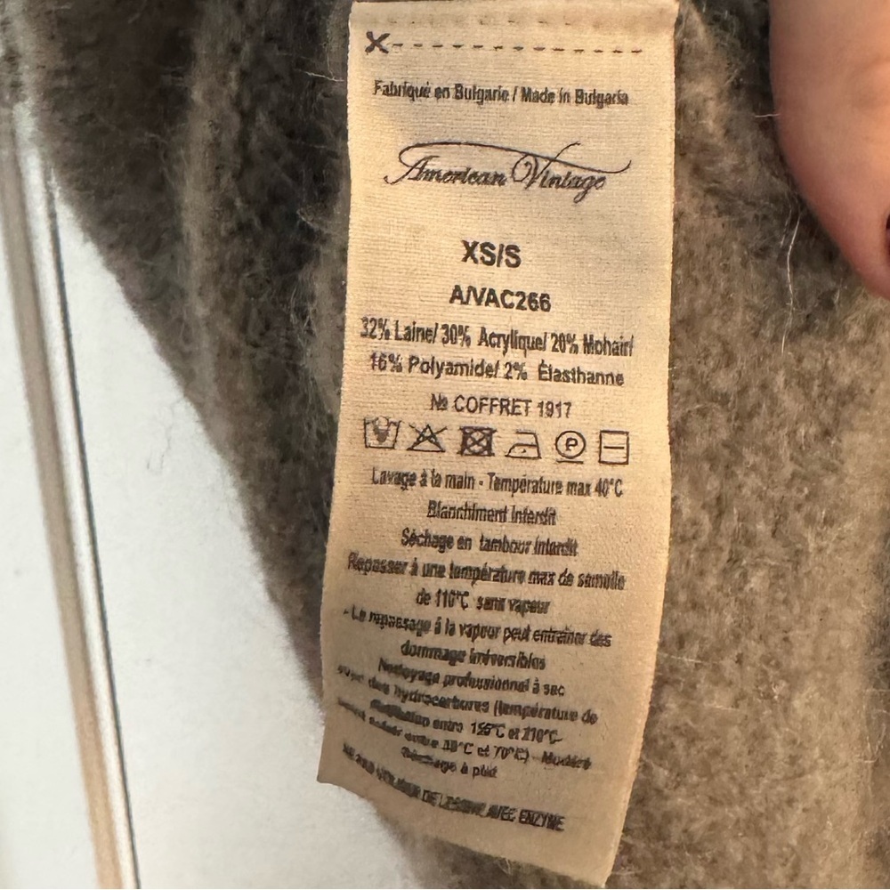 American Vintage Heather Gray Vacaville Wool Sweater Dress - Picture 7 of 7